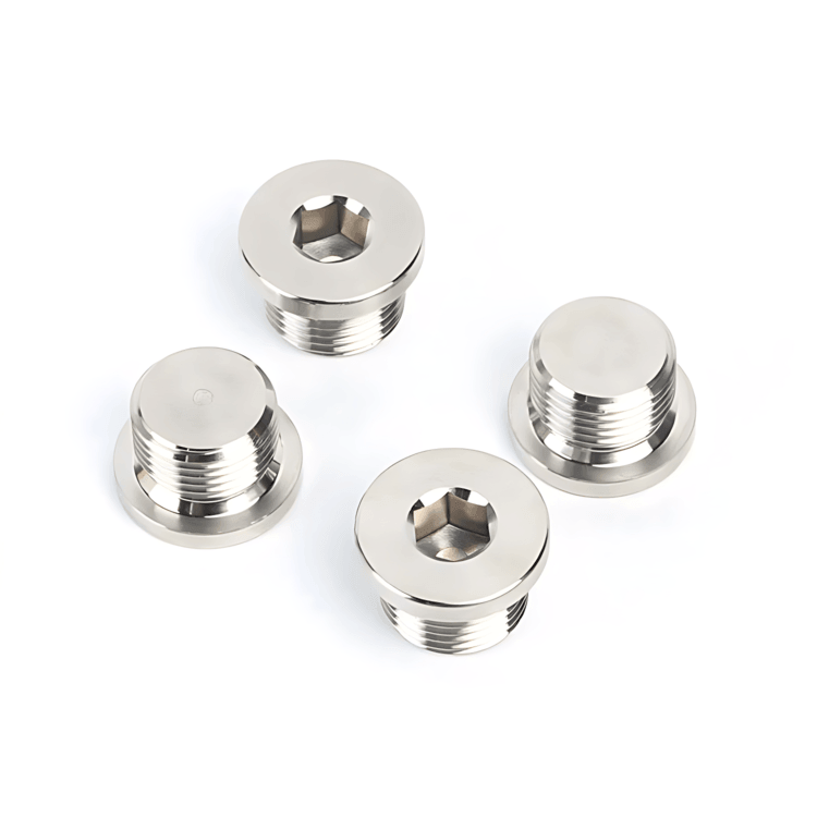 Lumalaban sa kaagnasan na hindi kinakalawang na asero pipe plugs na may mga male npt thread