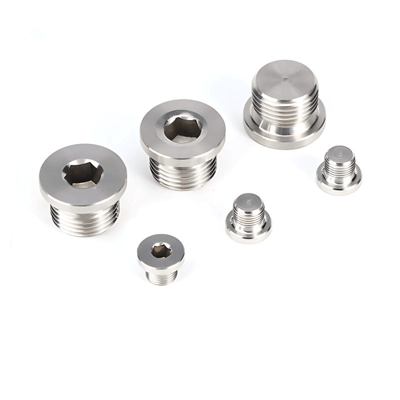 Lumalaban sa kaagnasan na hindi kinakalawang na asero pipe plugs na may mga male npt thread