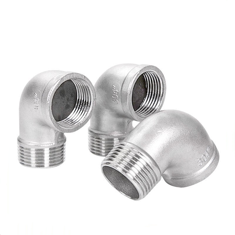 304 hindi kinakalawang na asero cast 90 ° street elbow threaded pipe fittings