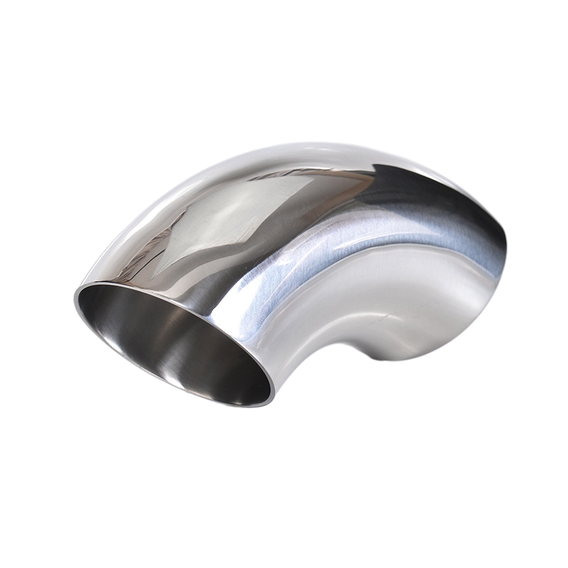 Manipis na pader maliwanag na makintab na hindi kinakalawang na asero 90 ° maikling radius tube bends