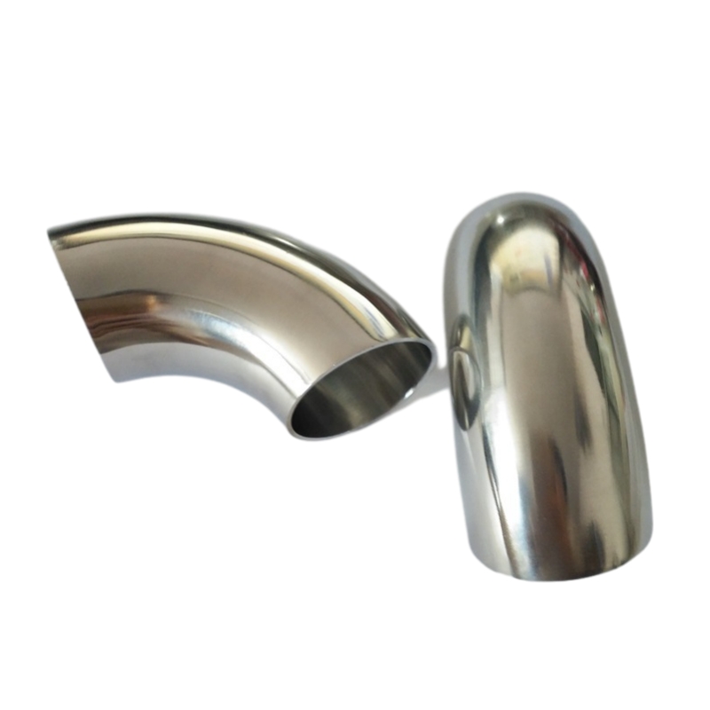 Hindi kinakalawang na asero na puwit na hinang brushed 90 ° maikling radius (SR) tube bends