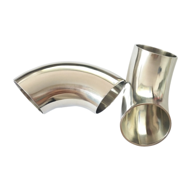 Hindi kinakalawang na asero na puwit na hinang brushed 90 ° maikling radius (SR) tube bends