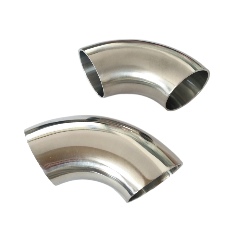 Hindi kinakalawang na asero na puwit na hinang brushed 90 ° maikling radius (SR) tube bends