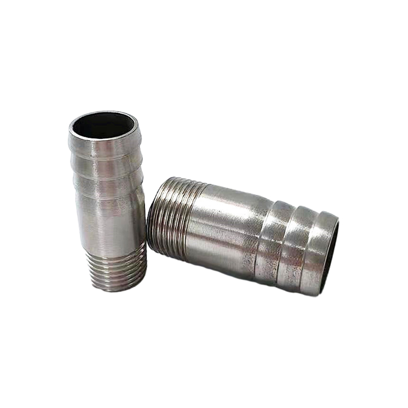 Double Hose Barbed Connector Fitting 316 Hindi kinakalawang na Steel Straight Fitting Style