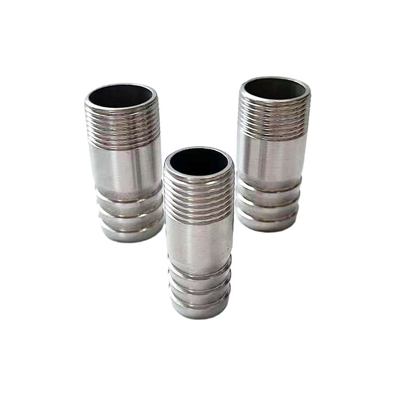 Double Hose Barbed Connector Fitting 316 Hindi kinakalawang na Steel Straight Fitting Style