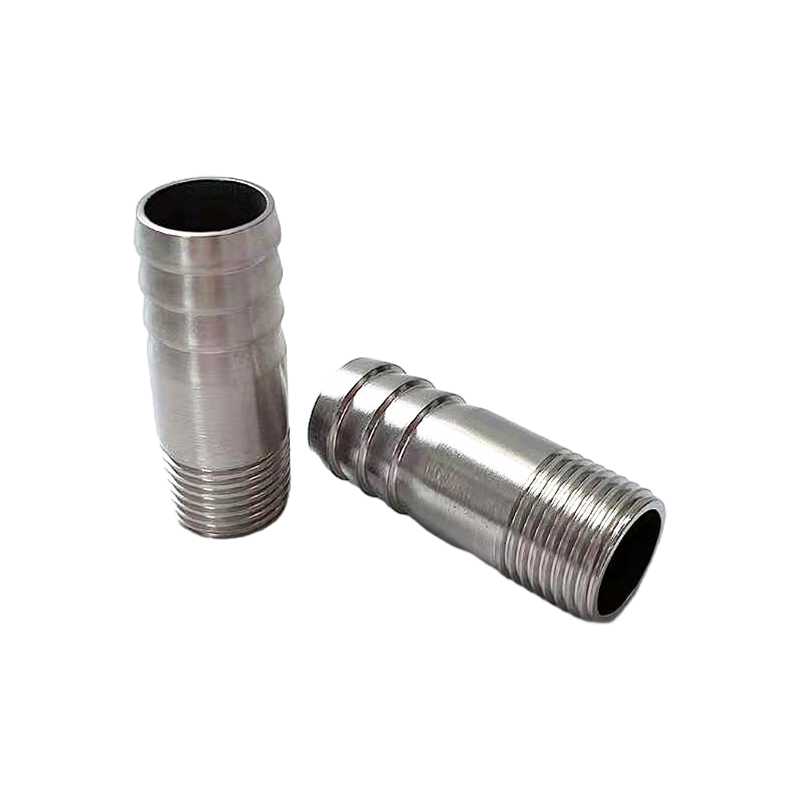 Double Hose Barbed Connector Fitting 316 Hindi kinakalawang na Steel Straight Fitting Style