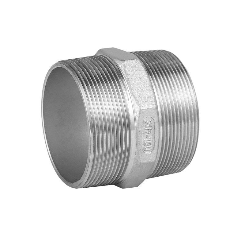 Hindi kinakalawang na asero hex threaded nipple fitting npt thread sa magkabilang dulo
