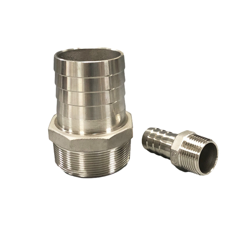 Hose barbed nipple threaded 304 hindi kinakalawang na asero casting tube fittings