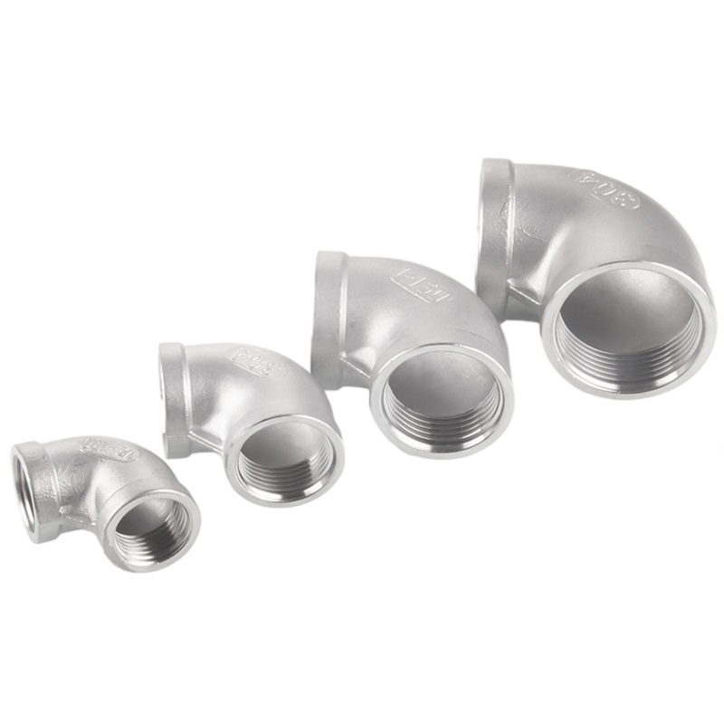 150# SS Pipe Connector Threaded Fitting Street 90 ° degree elbow