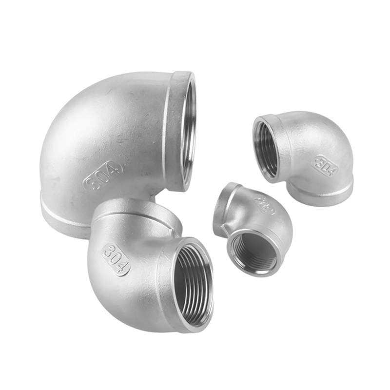 150# SS Pipe Connector Threaded Fitting Street 90 ° degree elbow