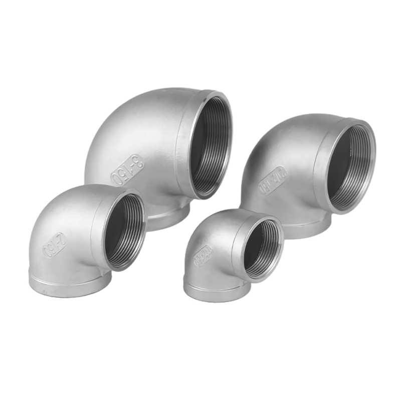 316L hindi kinakalawang na asero mainit na nilubog na may sinulid na 90 ° siko pipe fittings