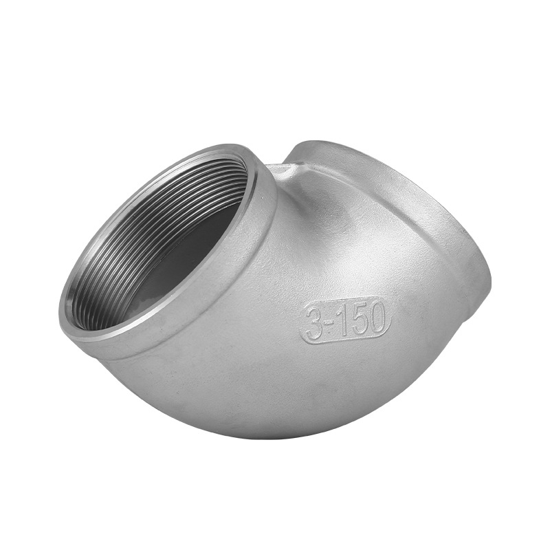 316L hindi kinakalawang na asero mainit na nilubog na may sinulid na 90 ° siko pipe fittings