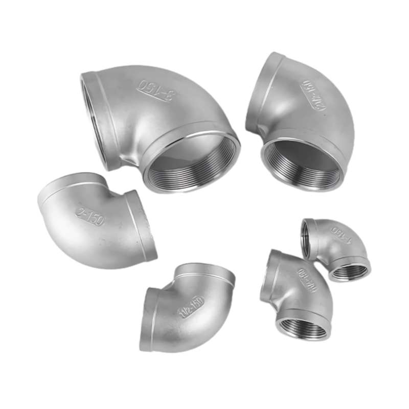 316L hindi kinakalawang na asero mainit na nilubog na may sinulid na 90 ° siko pipe fittings