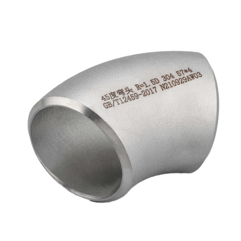Hindi kinakalawang na asero 45 ° welded siko tube fittings pahalang na pag -redirect ng iyong pipeline